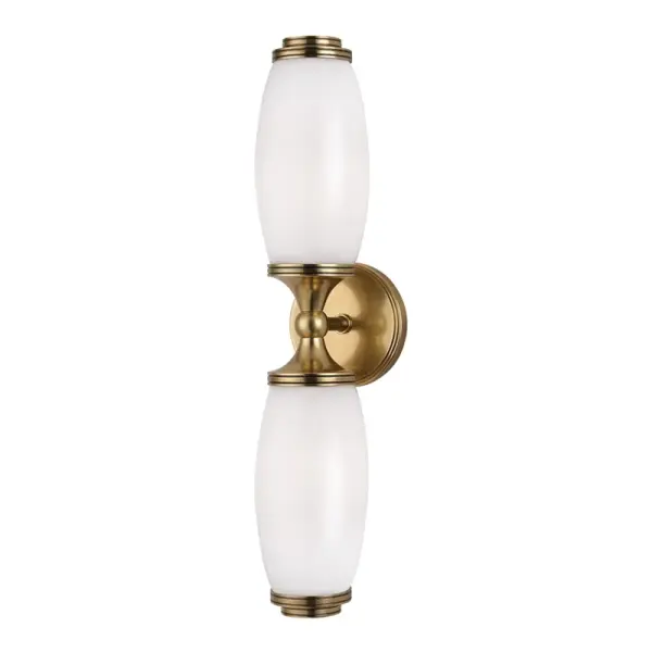 Brooke 2-Light Wall Sconce in Aged Brass