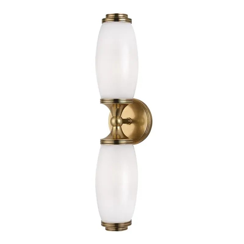 Brooke 2-Light Wall Sconce in Aged Brass
