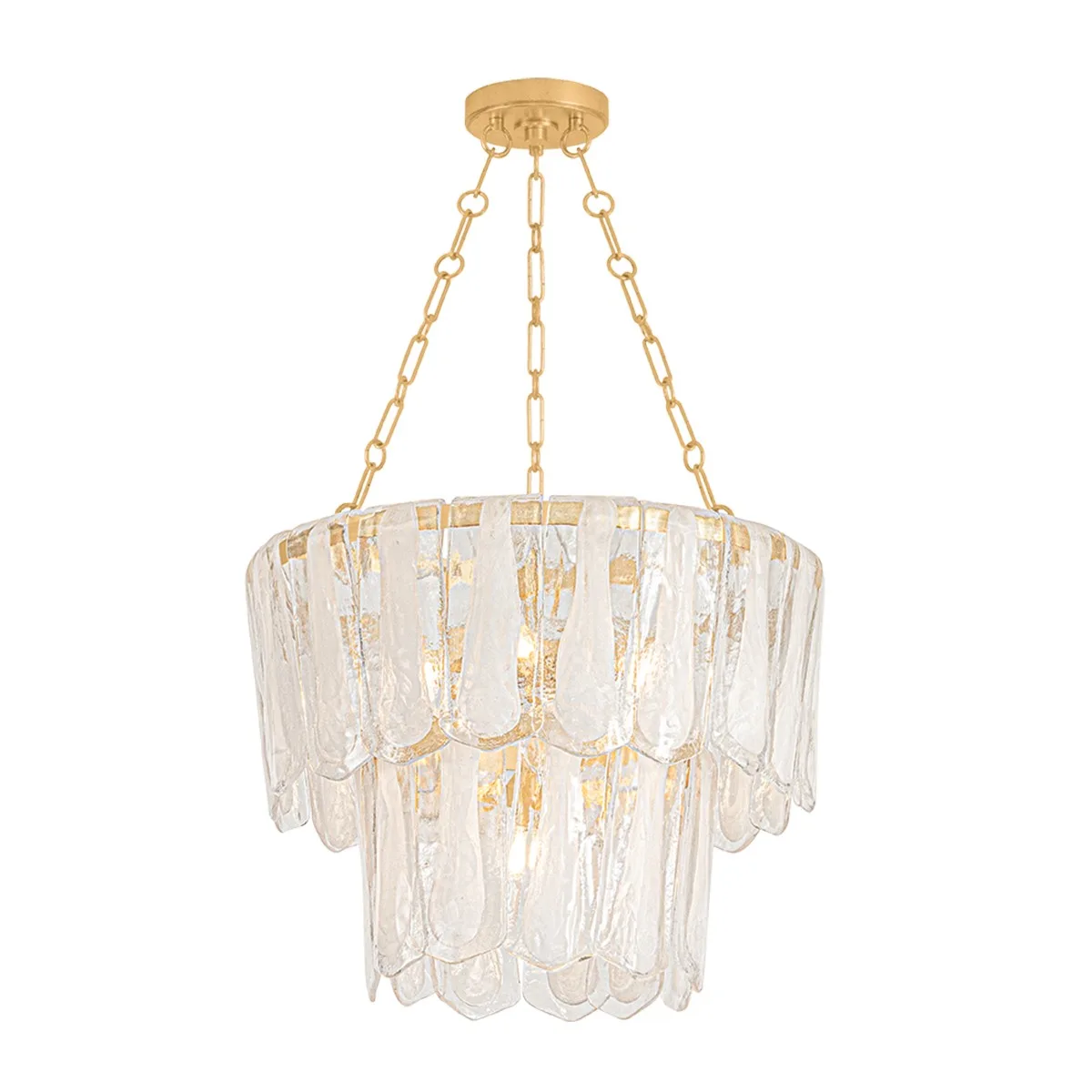 Tappan Five Light Chandelier in Vintage Gold Leaf
