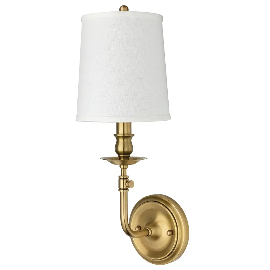 Logan One Light Wall Sconce in Aged Brass - Image 1