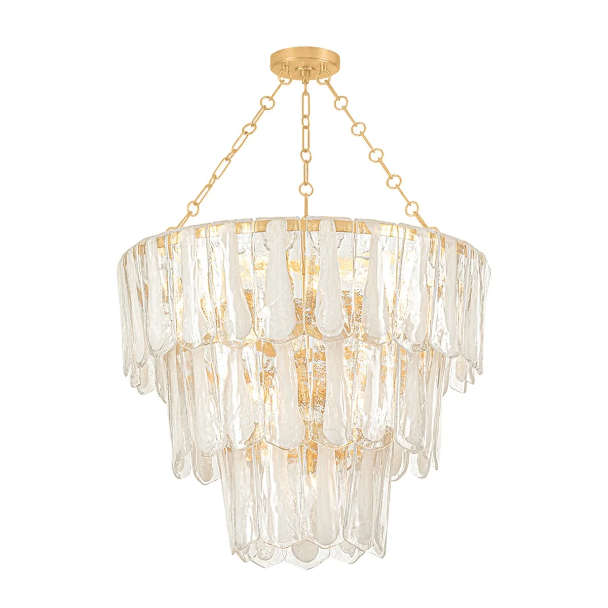 Tappan 13 Light Chandelier in Vintage Gold Leaf