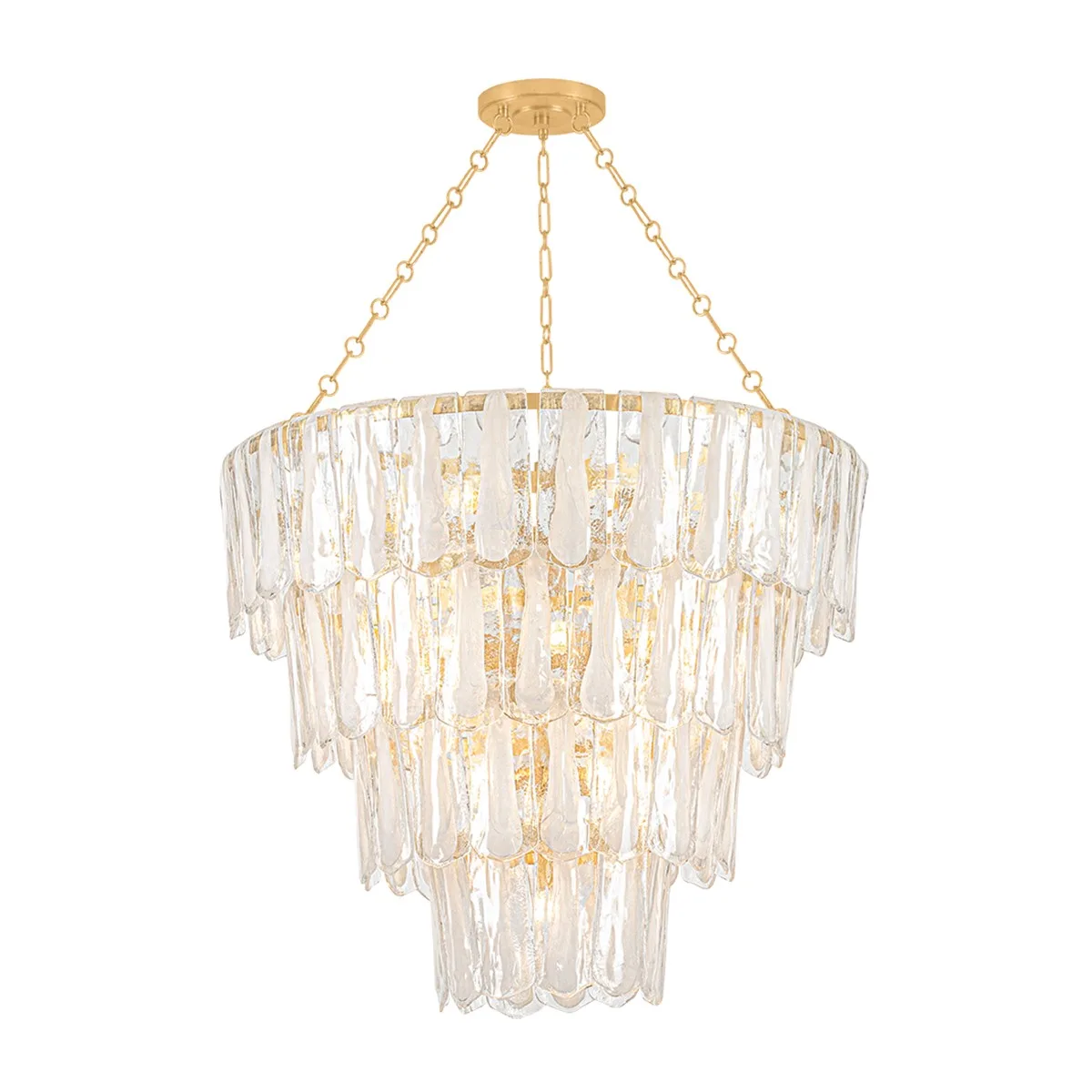 Tappan 21 Light Chandelier in Vintage Gold Leaf