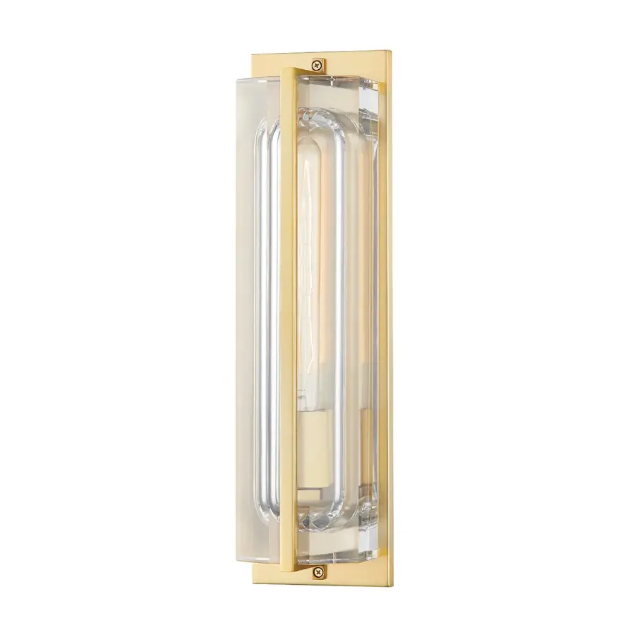Hawkins One Light Wall Sconce in Aged Brass - Image 1