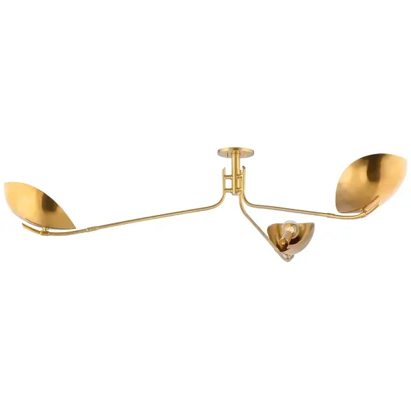 The Avondale reimagines nature with surreal, leaf-like metal shades that curl inward to create dramatic lighting effects. Its oversized 62-inch span makes a bold statement while maintaining surprising visual lightness through organic forms.