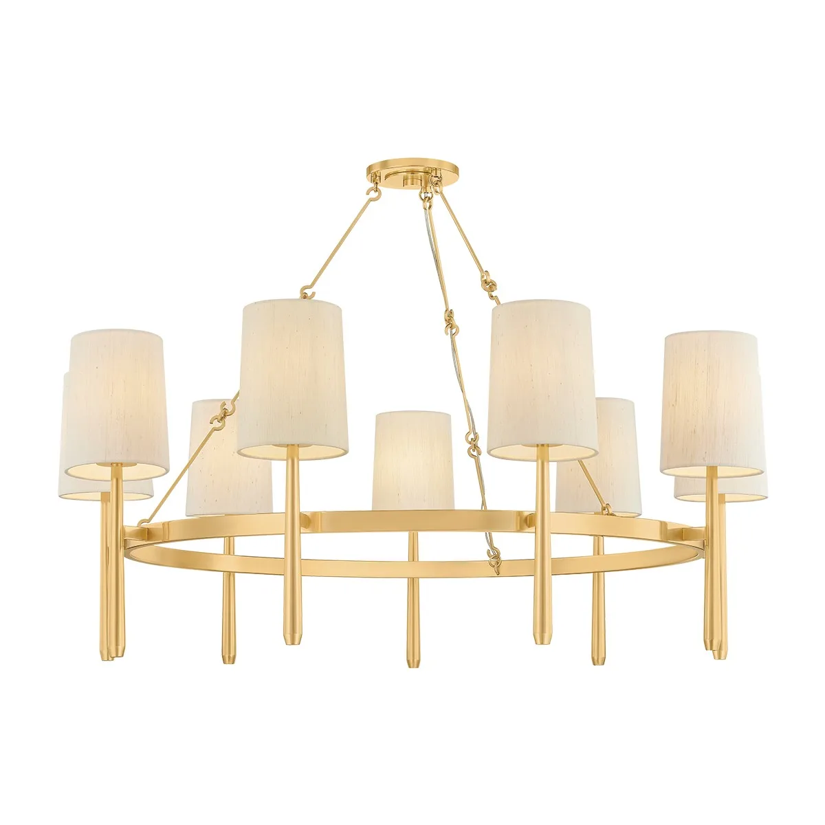 Bridgeton 9-Light Chandelier in Aged Brass