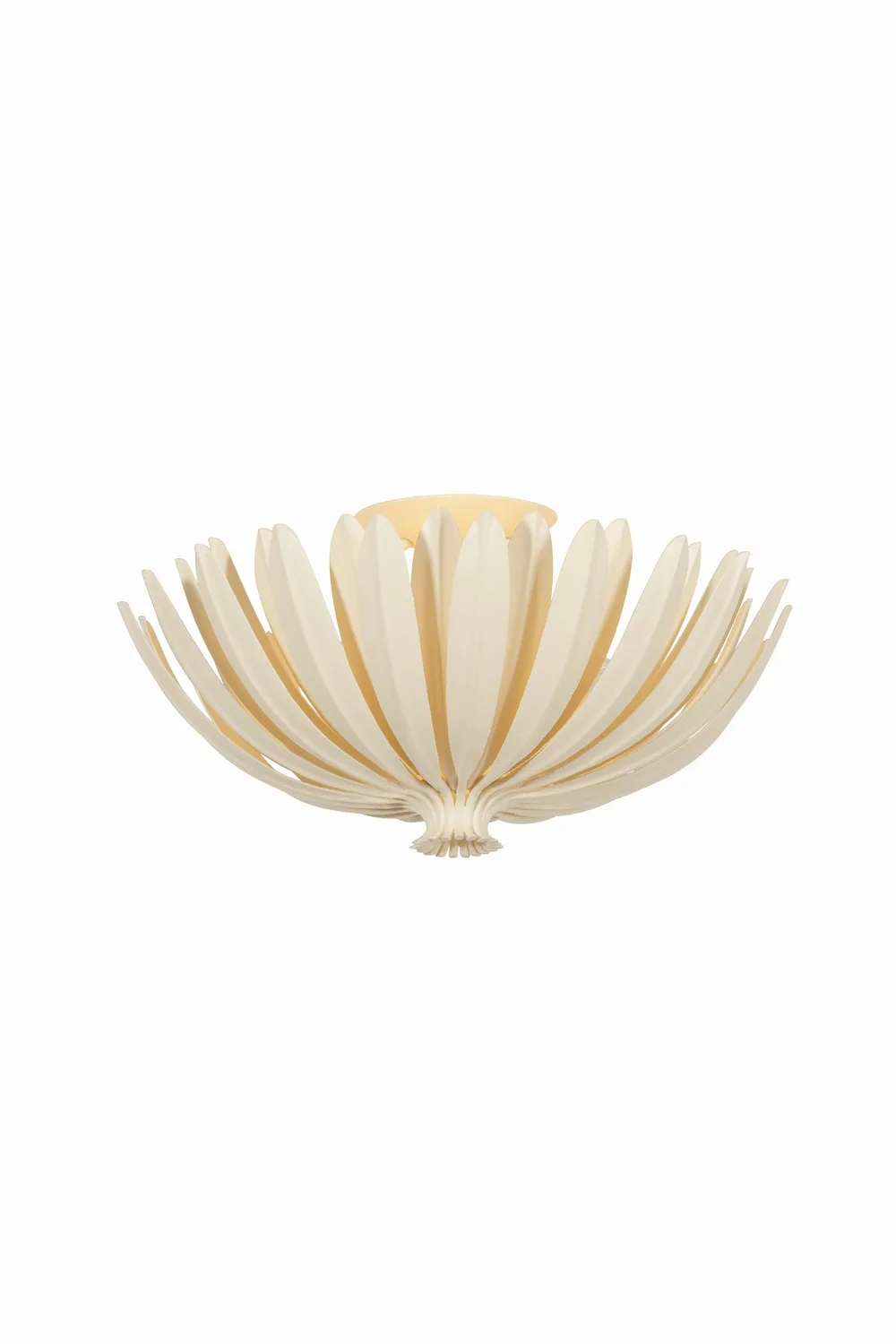 Whitfield 3-Light Semi-Flush Mount in Cream Plaster