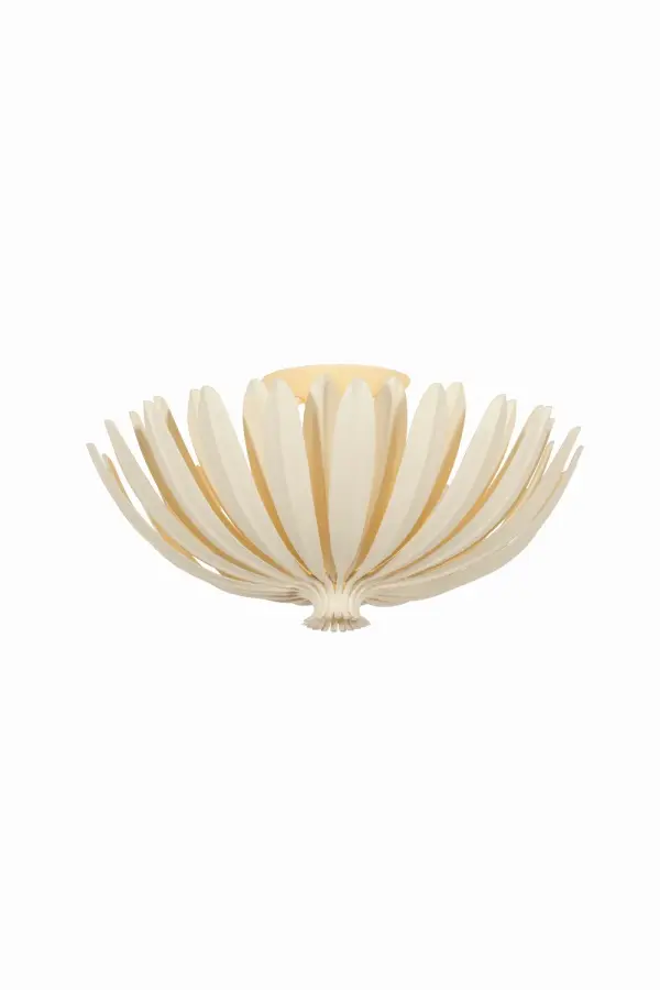Whitfield 3-Light Semi-Flush Mount in Cream Plaster - Image 1
