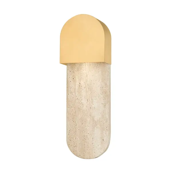 The Hobart wall sconce combines classic brass craftsmanship with contemporary proportions. Its compact 5.25-inch width and damp rating make it ideal for bathrooms and powder rooms, while the aged brass finish adds warmth to any space.