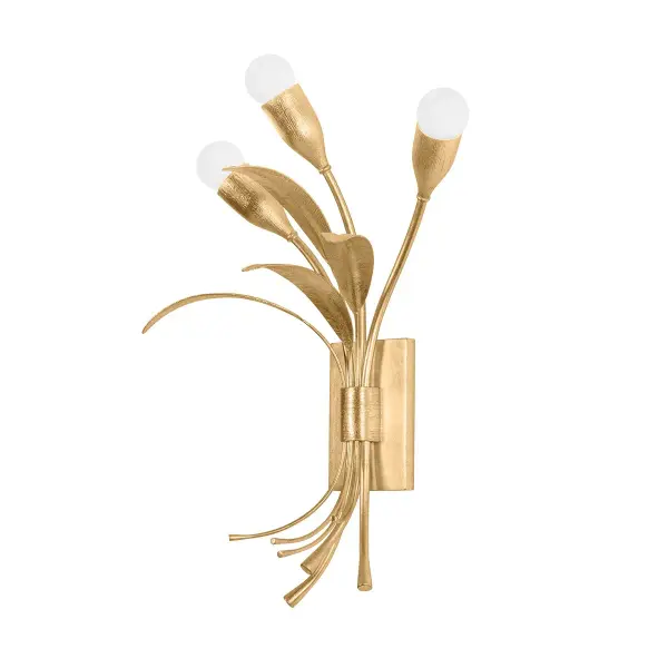 Bilston 3-Light Wall Sconce in Vintage Gold Leaf - Image 1