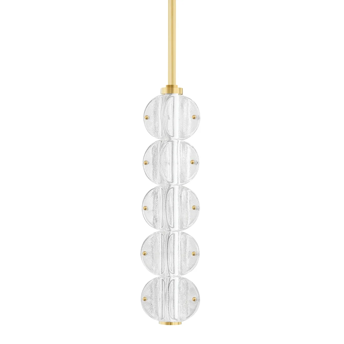 Lindley LED Pendant in Aged Brass