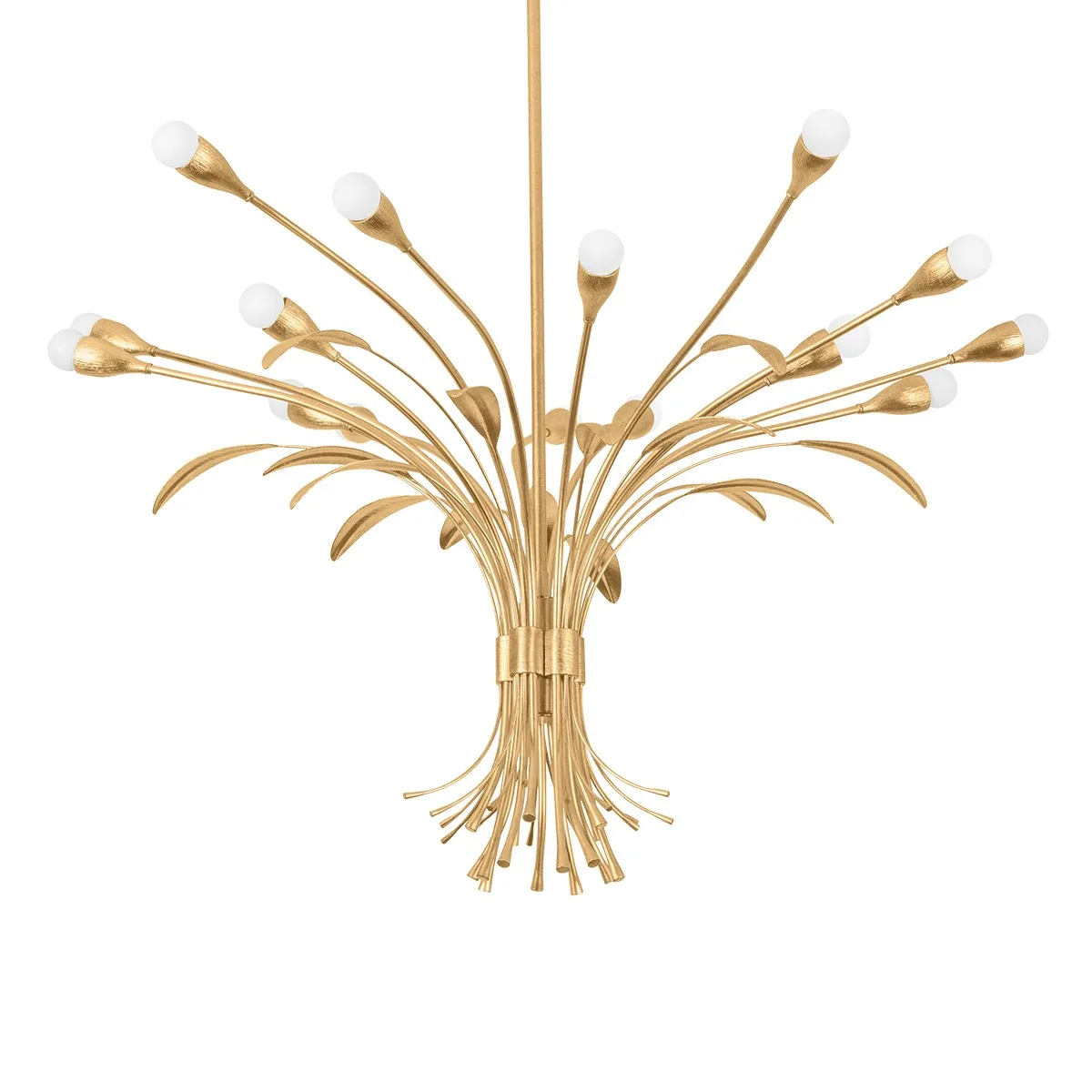 Bilston 15-Light Chandelier in Vintage Gold Leaf