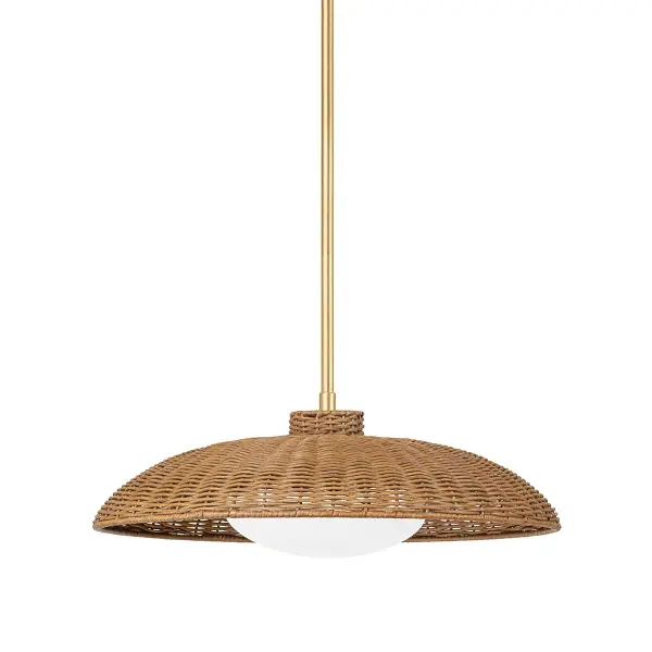 The Delano pendant masterfully balances stark minimalism with warm sophistication. Its open crystal cylinder creates visual lightness while the vintage gold leaf finish adds luxe warmth, making it ideal for modern spaces seeking refined simplicity.