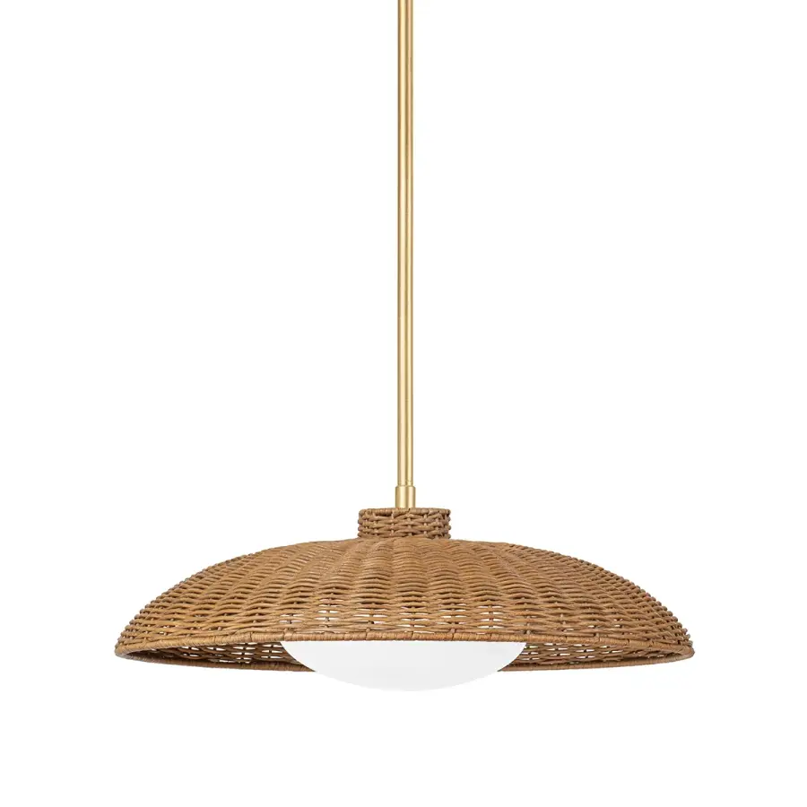 Delano One Light Pendant in Vintage Gold Leaf - Image 1