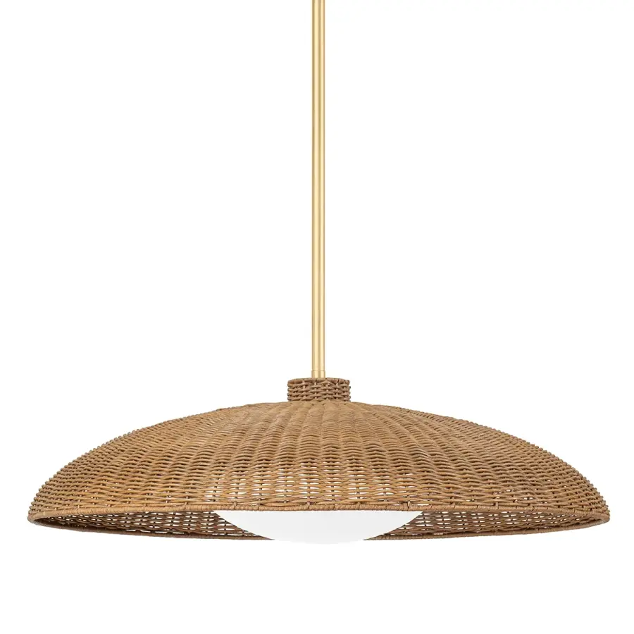Delano One Light Pendant in Vintage Gold Leaf - Image 1