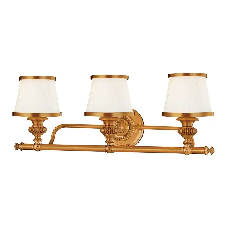 Milton 3-Light Bath Bracket in Flemish Brass