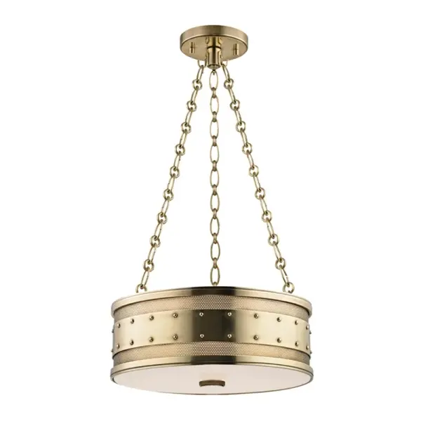 Gaines 3-Light Pendant in Aged Brass