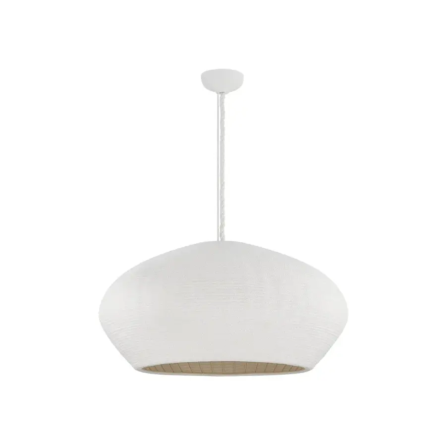 Ferndale Large Pendant in Gesso White - Image 1