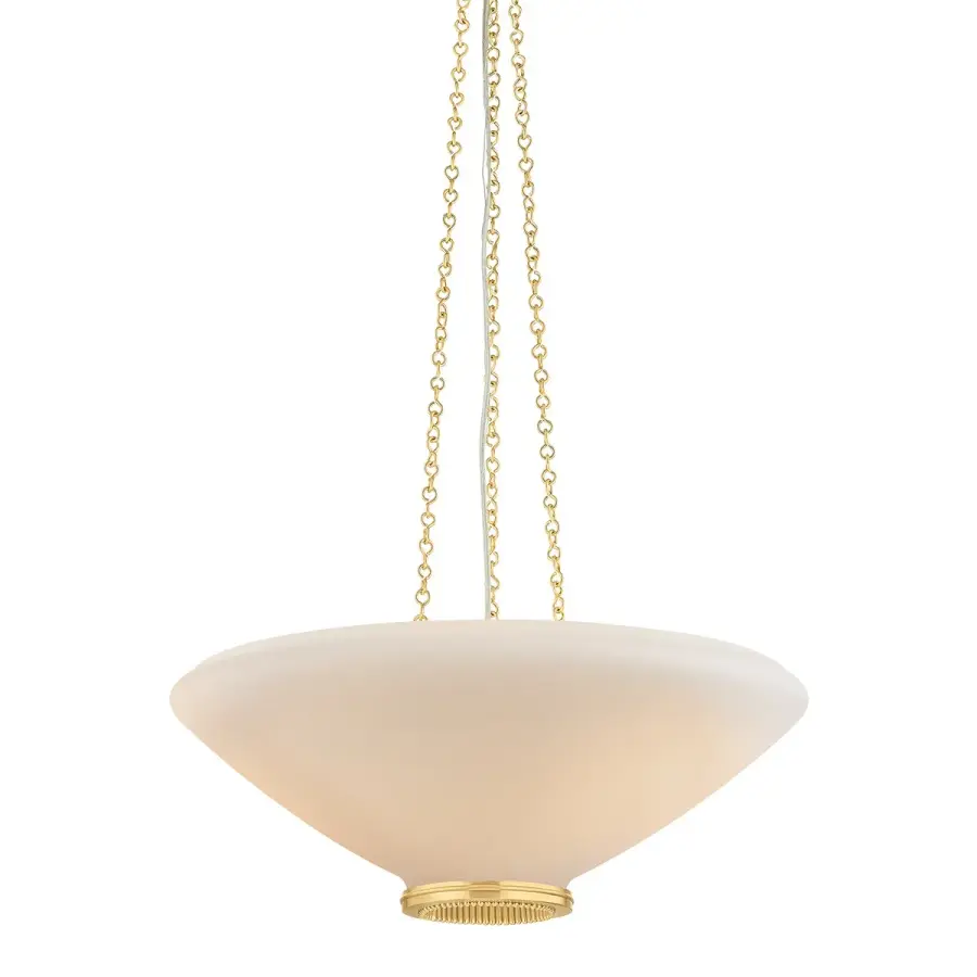 Awosting 3-Light Pendant in Aged Brass - Image 1