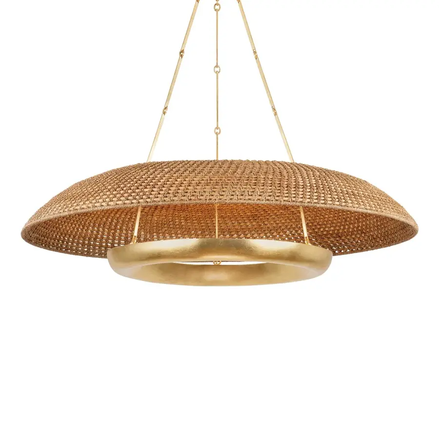 Oaklyn 48" LED Chandelier in Vintage Gold Leaf - Image 1