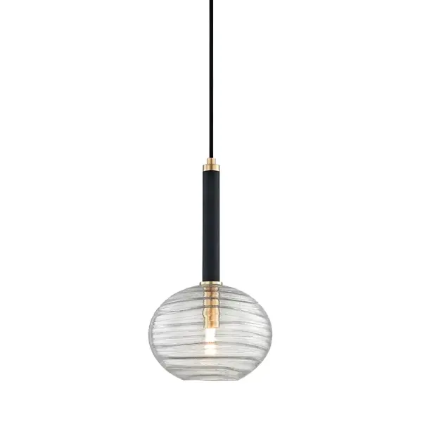 The Breton combines energy-efficient LED technology with timeless aged brass styling in a compact 8.5" diameter form. Its adjustable cord and damp rating make it versatile for various residential settings.