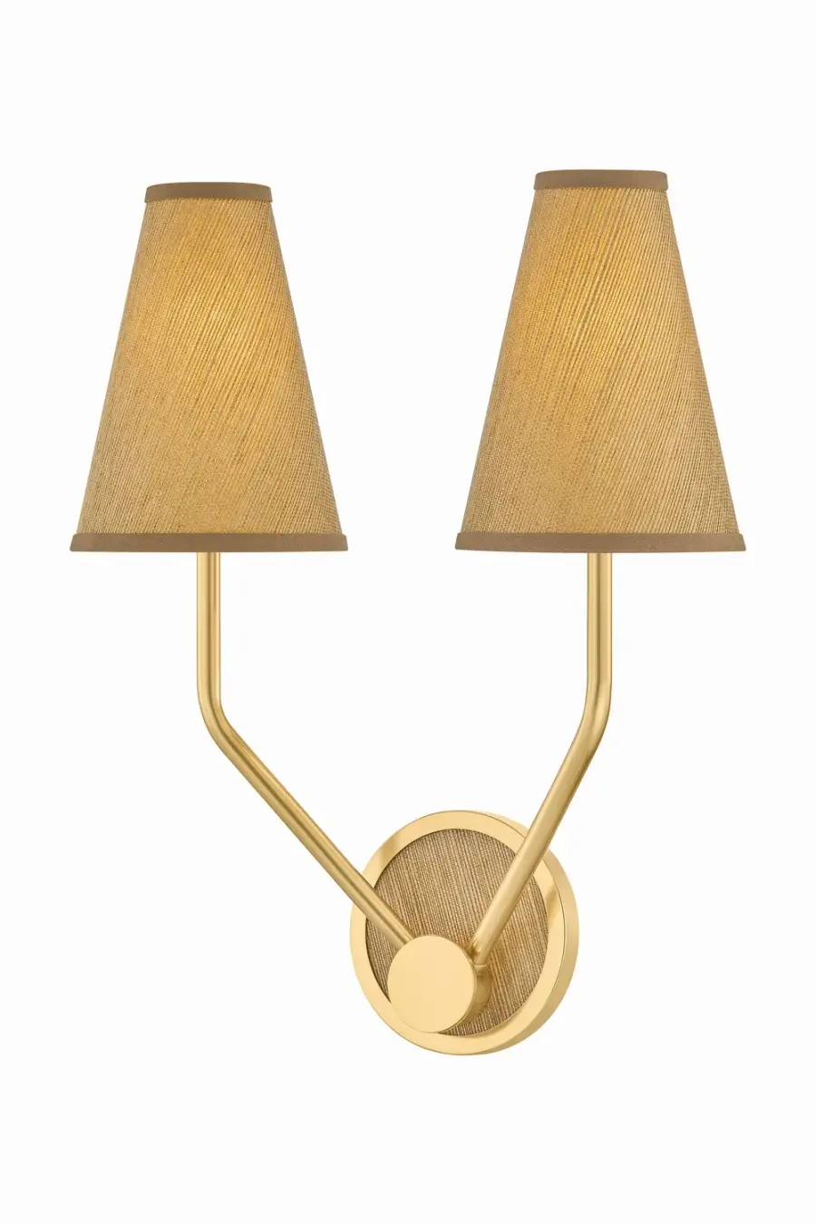 Buskirk 2-Light Wall Sconce in Aged Brass - Image 1