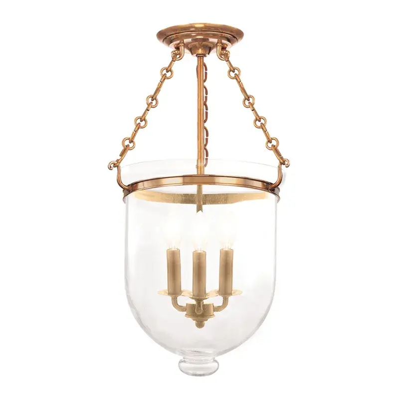 Hampton Three Light Semi Flush Mount