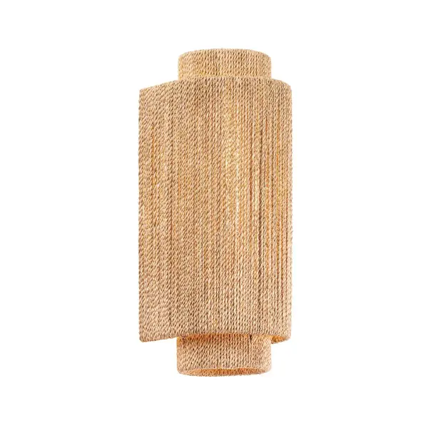 Metuchen brings natural warmth to modern spaces with its distinctive layered design. Hand-wrapped Abaca cord creates organic texture while the architectural form maintains clean lines. Perfect for adding tactile interest to bathrooms and hallways.