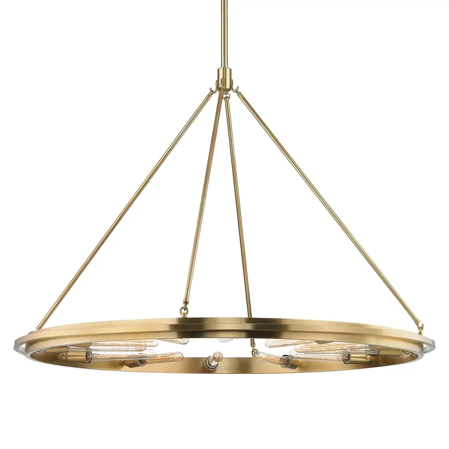 Chambers 12-Light Chandelier in Aged Brass