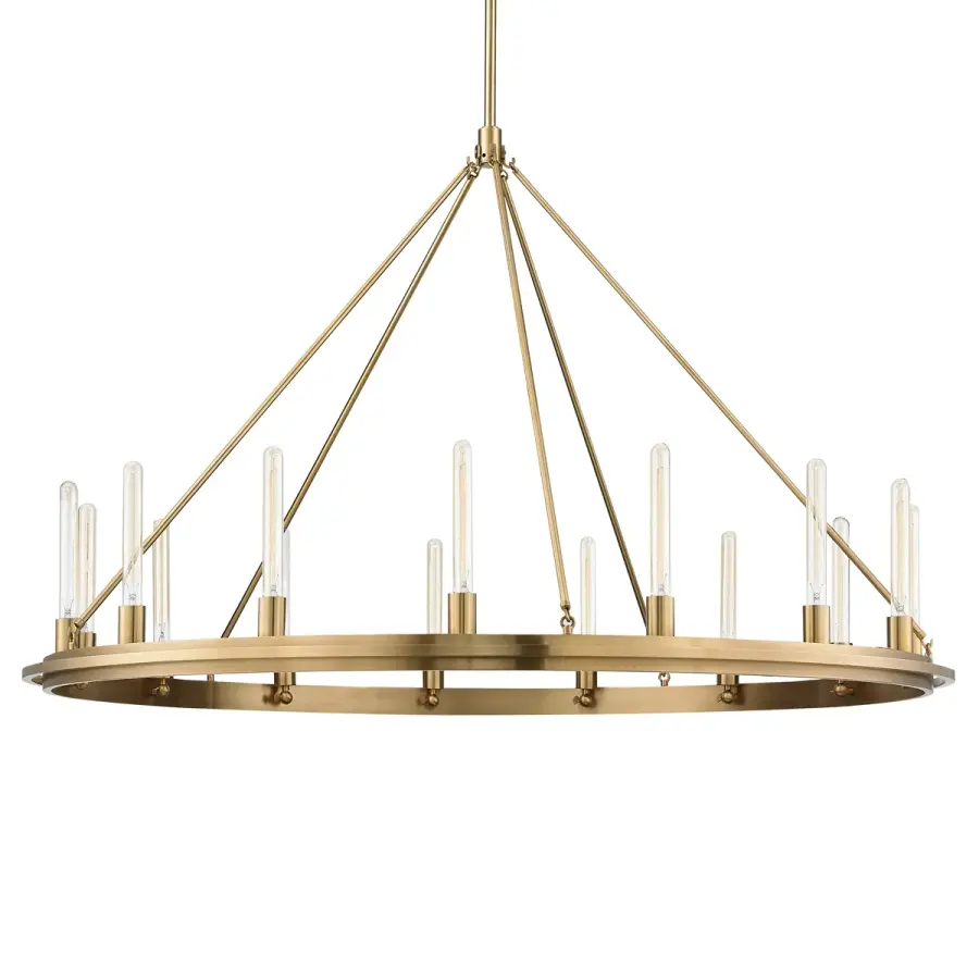Chambers 15-Light Chandelier in Aged Brass