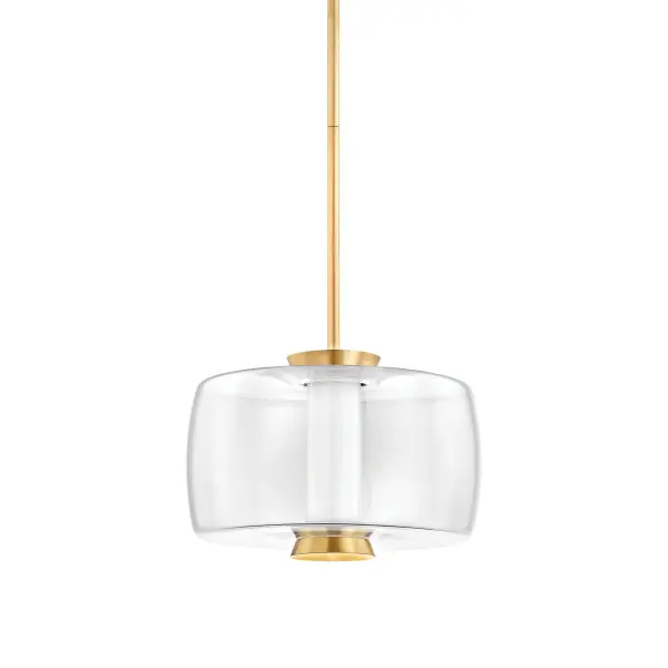 Beau LED Pendant in Aged Brass - Image 1