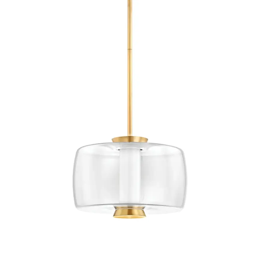 Beau LED Pendant in Aged Brass - Image 1