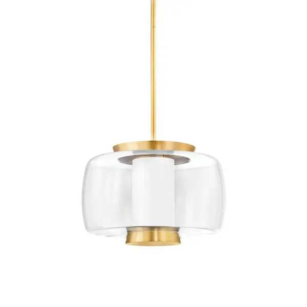Beau LED Pendant in Aged Brass - Image 1