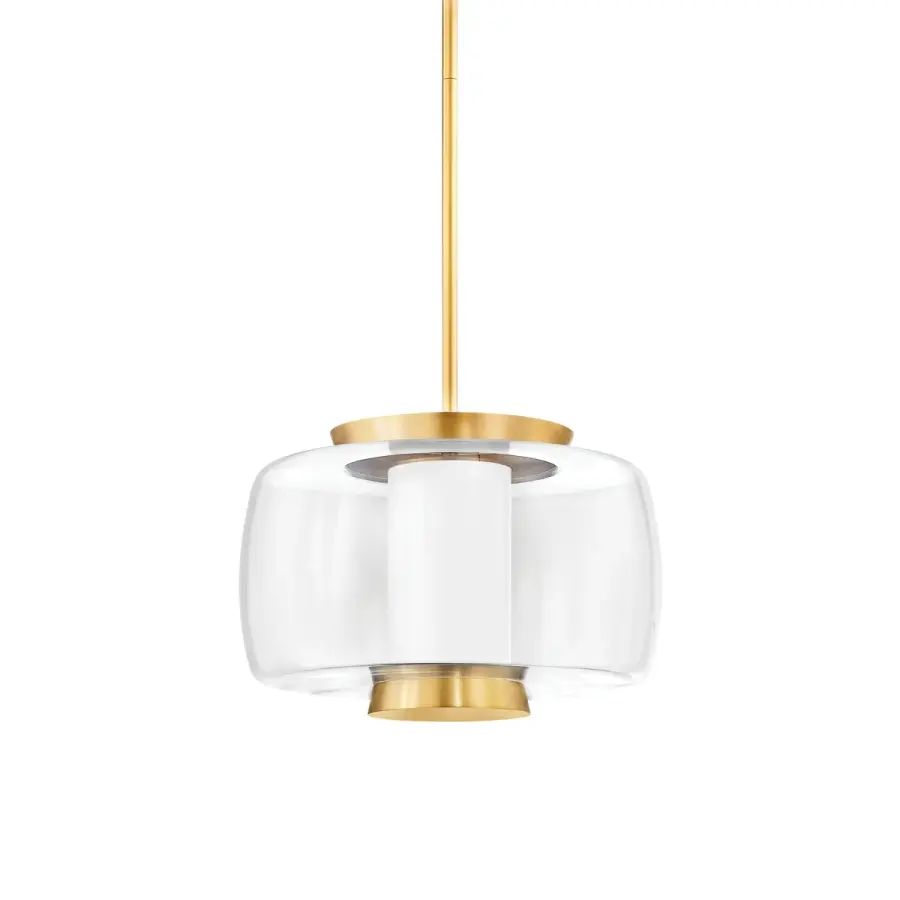 Beau LED Pendant in Aged Brass - Image 1