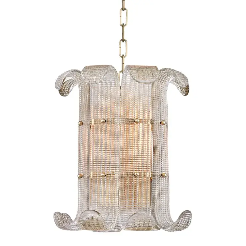 Brasher 4-Light Pendant in Aged Brass - Image 1