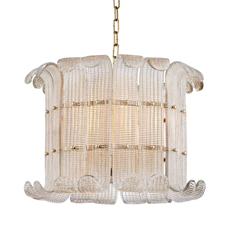 Brasher 8-Light Chandelier in Aged Brass - Image 1