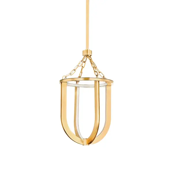 The Tournu combines classic lantern styling with modern LED technology in a sophisticated open-cage design. Its warm aged brass finish and integrated LED provide both ambient illumination and architectural interest, making it ideal for transitional spaces.