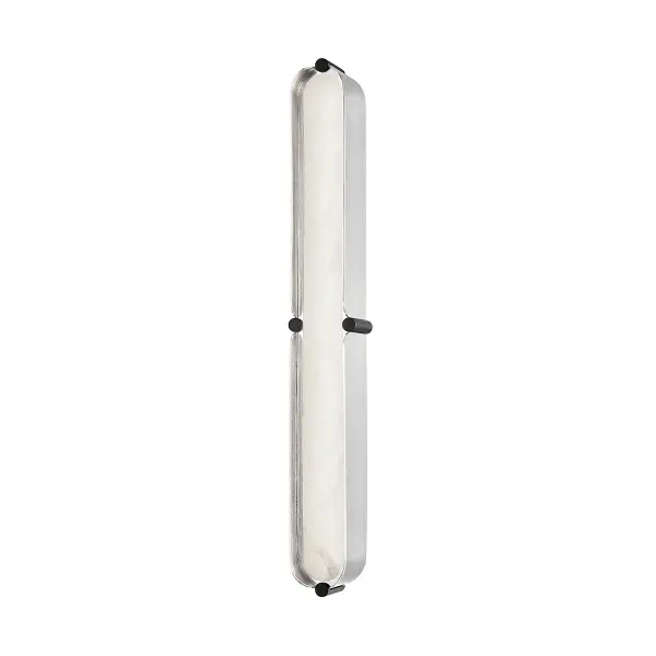 This contemporary bath bracket combines energy-efficient LED technology with a striking burnished nickel and black finish. Perfect for modern bathrooms seeking both style and function with integrated lighting.