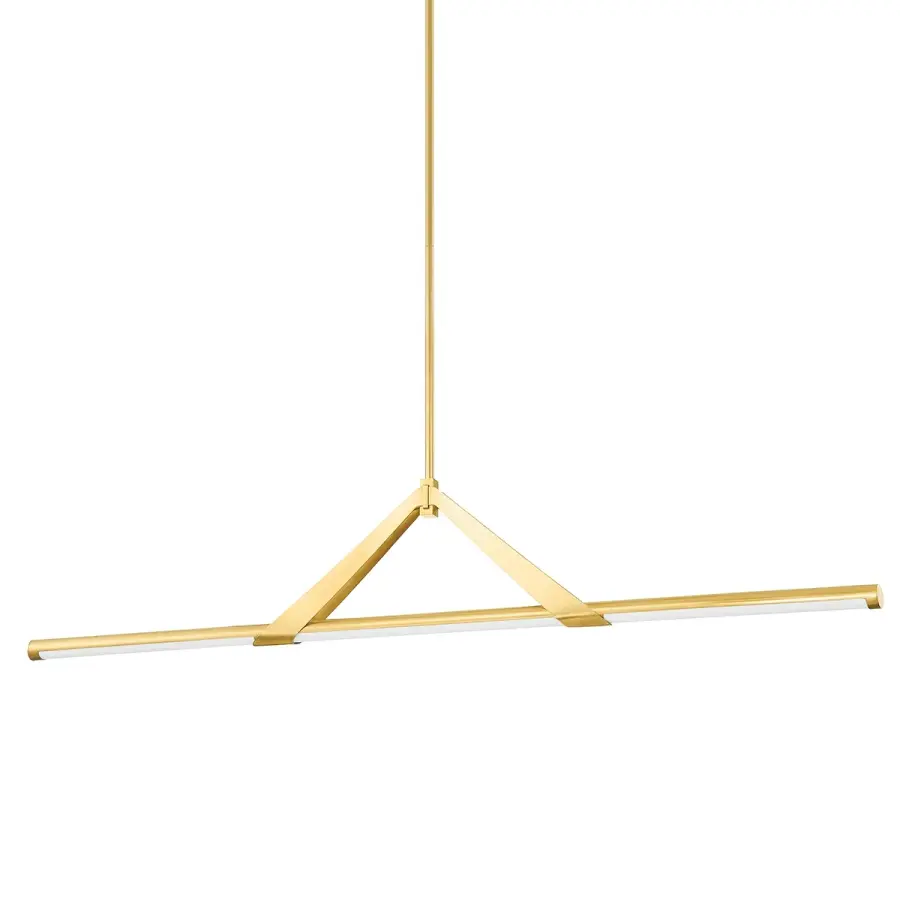 Jonas 60-Inch LED Island Pendant in Aged Brass - Image 1