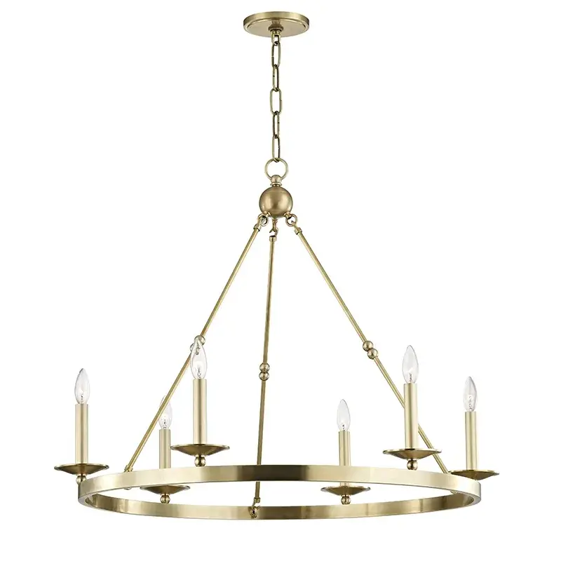 Allendale 6-Light Chandelier in Aged Brass - Image 1