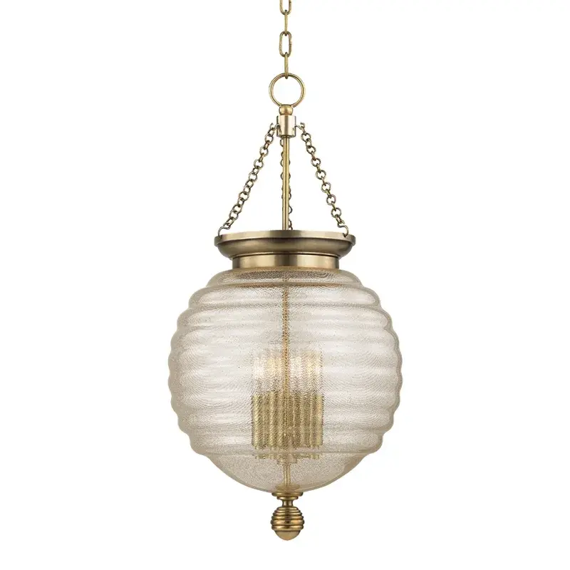 Coolidge 4-Light Pendant in Aged Brass