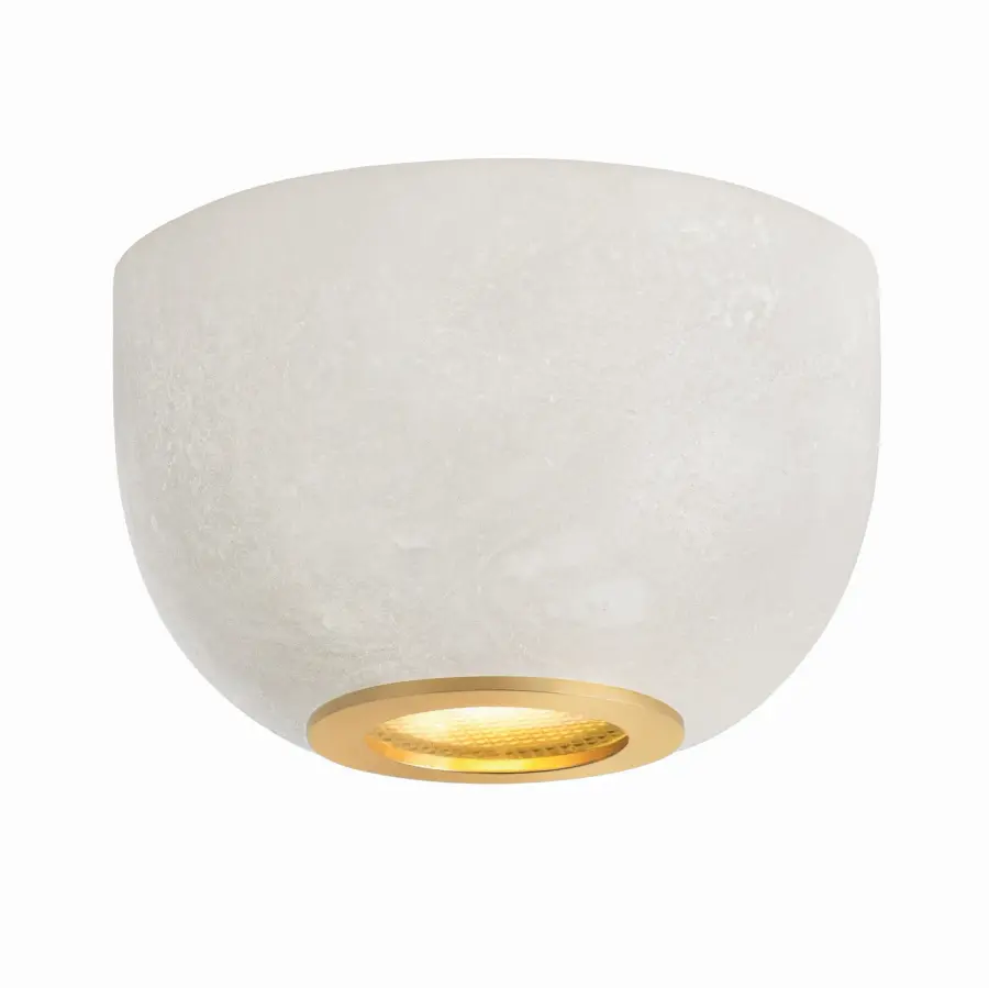 Bains Corner Flush Mount in Aged Brass - Image 1
