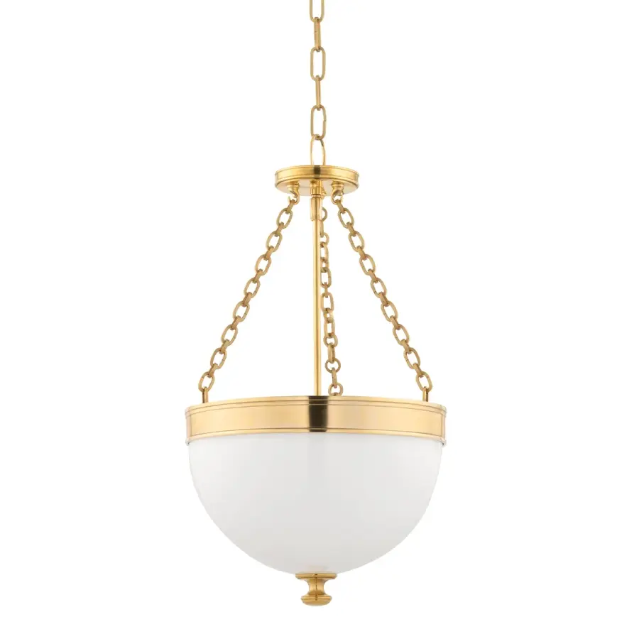Barrington 3-Light Pendant in Aged Brass