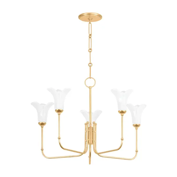 Montclair 5-Light Chandelier in Vintage Gold Leaf - Image 1