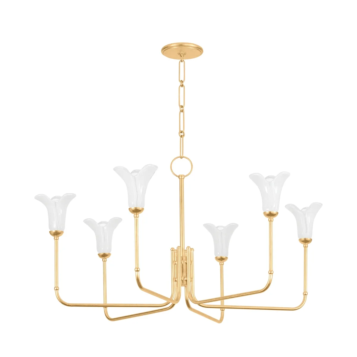 Montclair 6-Light Chandelier in Vintage Gold Leaf
