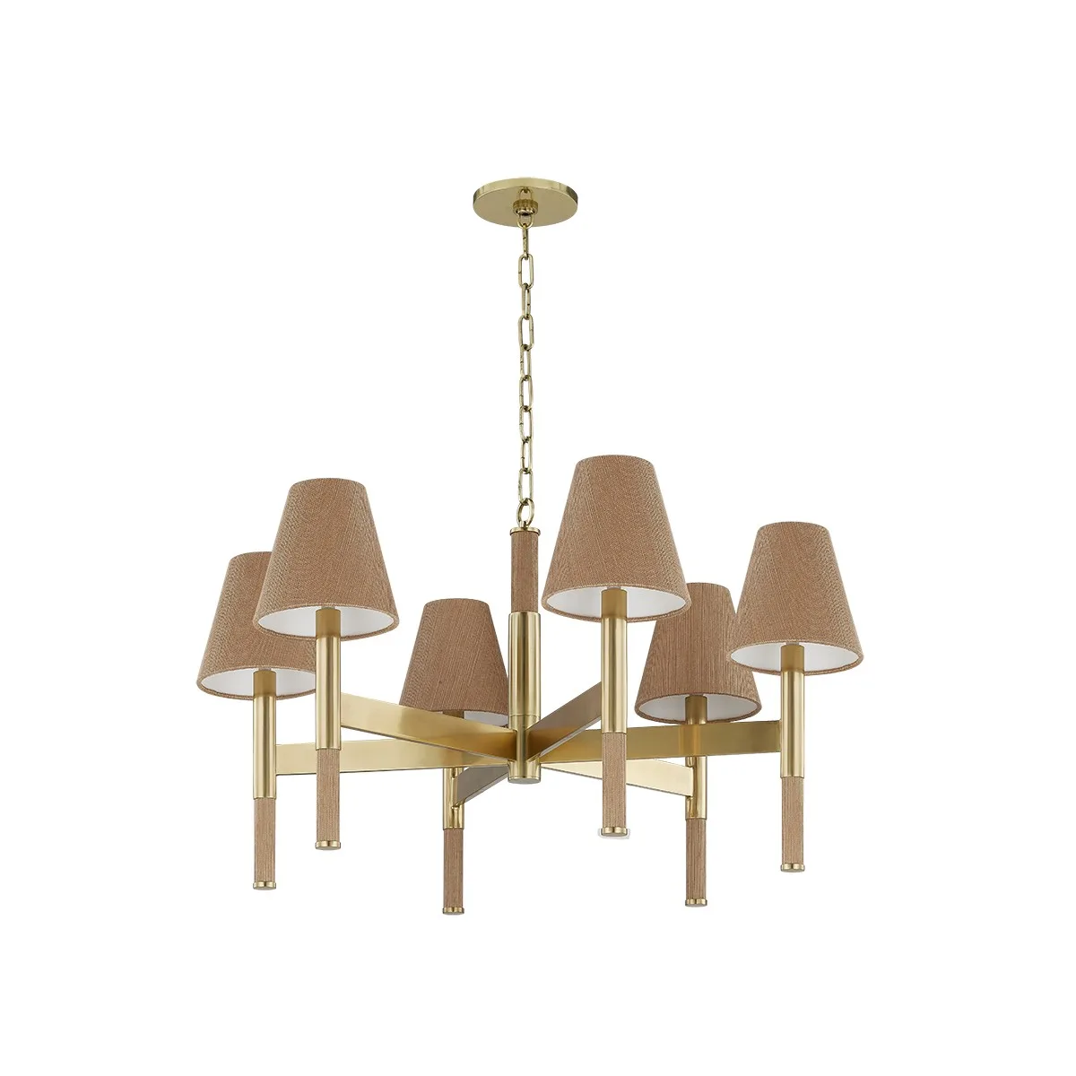 Lindenwood 9-Light Chandelier in Aged Brass
