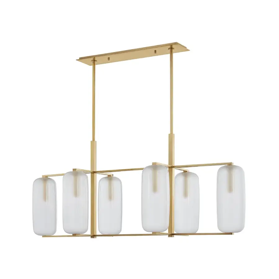 Pebble 6-Light Linear Chandelier