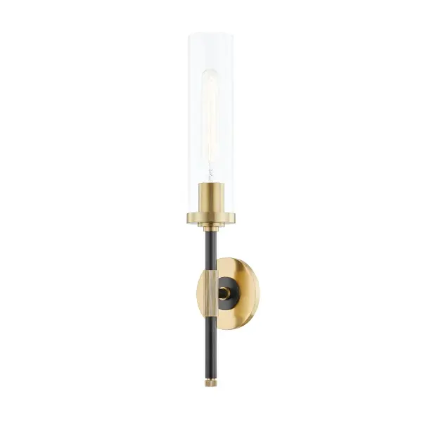 The Bowery wall sconce combines industrial styling with transitional versatility. Its aged old bronze finish and compact profile make it ideal for hallways, bathrooms, and accent lighting applications.