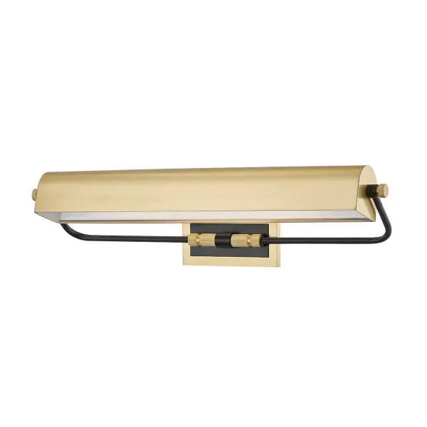 The Bowery picture light combines traditional styling with practical illumination for artwork and wall displays. Its aged old bronze finish adds warmth and character to any space while providing focused lighting.