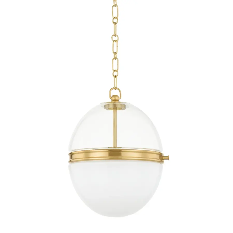 Donnell One Light Pendant in Aged Brass - Image 1