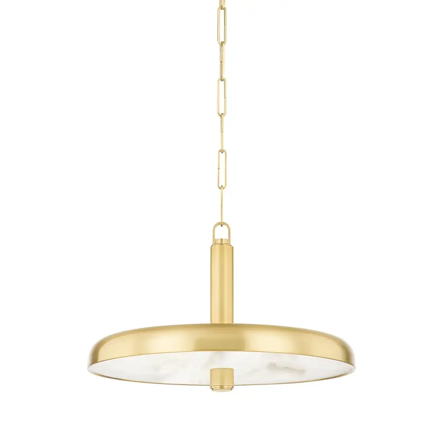 Reynolds 19.75" LED Pendant in Aged Brass - Image 1